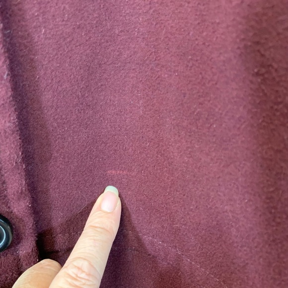 Old Navy Maroon Pea Coat High Collar - Picture 3 of 10